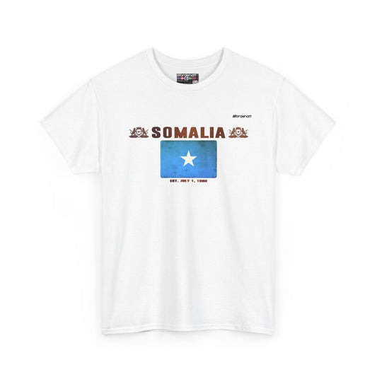 Somalia flag t-shirt in White — premium cotton, Nordenatt