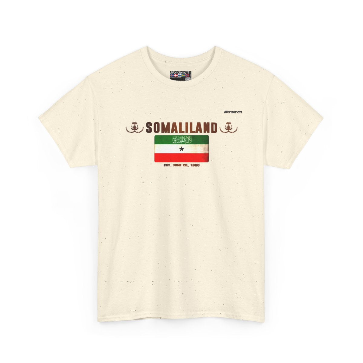 Somaliland flag t-shirt in Natural — premium cotton, Nordenatt