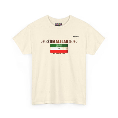 Somaliland flag t-shirt in Natural — premium cotton, Nordenatt