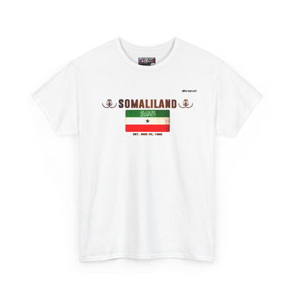 Somaliland flag t-shirt in White — premium cotton, Nordenatt