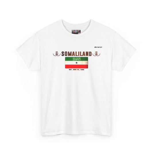 Somaliland flag t-shirt in White — premium cotton, Nordenatt