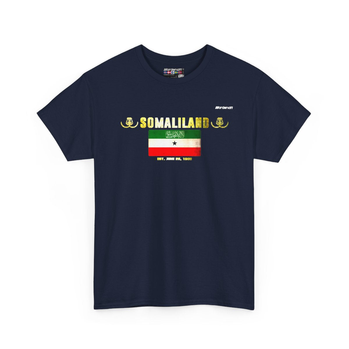 Somaliland flag t-shirt in Navy — premium cotton, Nordenatt