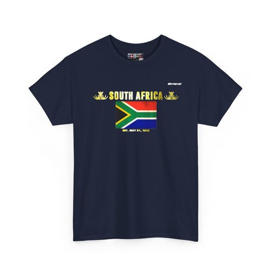 South Africa flag t-shirt in Navy — premium cotton, Nordenatt