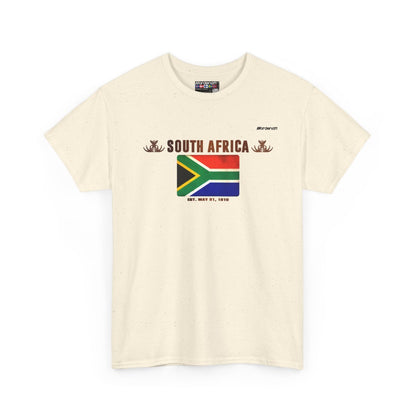 South Africa flag t-shirt in Natural — premium cotton, Nordenatt