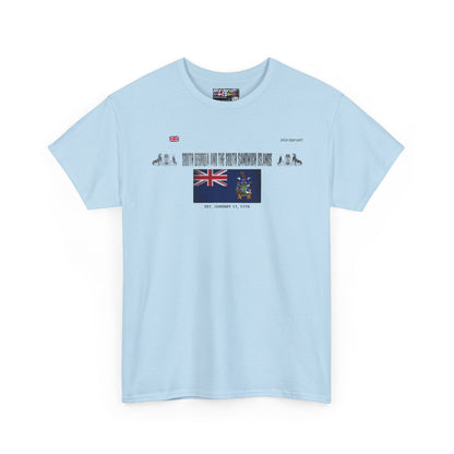 South Georgia And The South Sandwich Islands flag t-shirt in Light Blue — premium cotton, Nordenatt