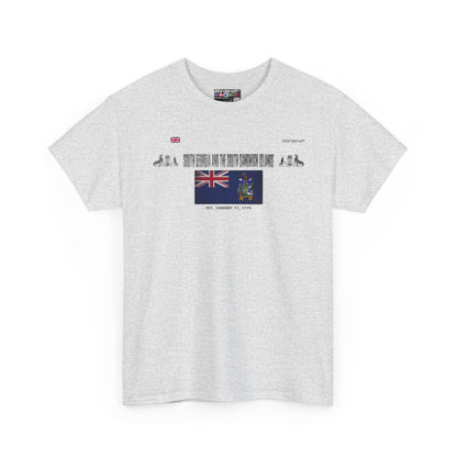 South Georgia And The South Sandwich Islands flag t-shirt in Ash — premium cotton, Nordenatt