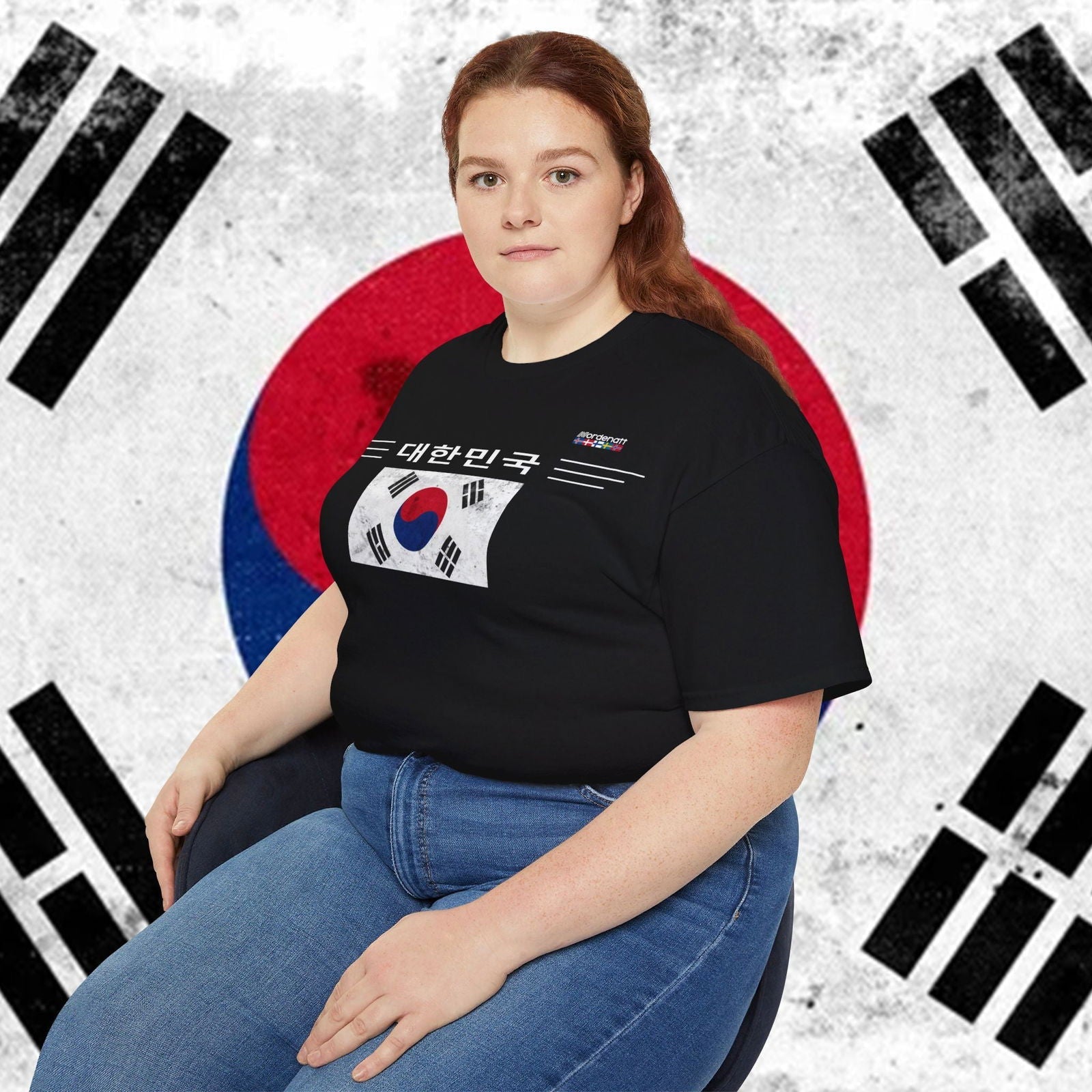 South Korea Flag Heritage Cotton T-Shirt - Nordenatt TM