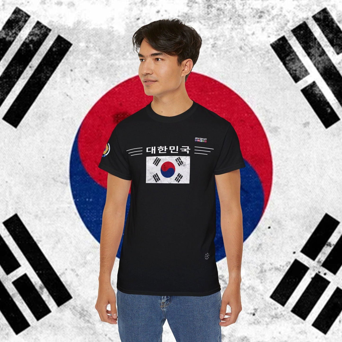South Korea Flag Heritage Cotton T-Shirt - Nordenatt TM
