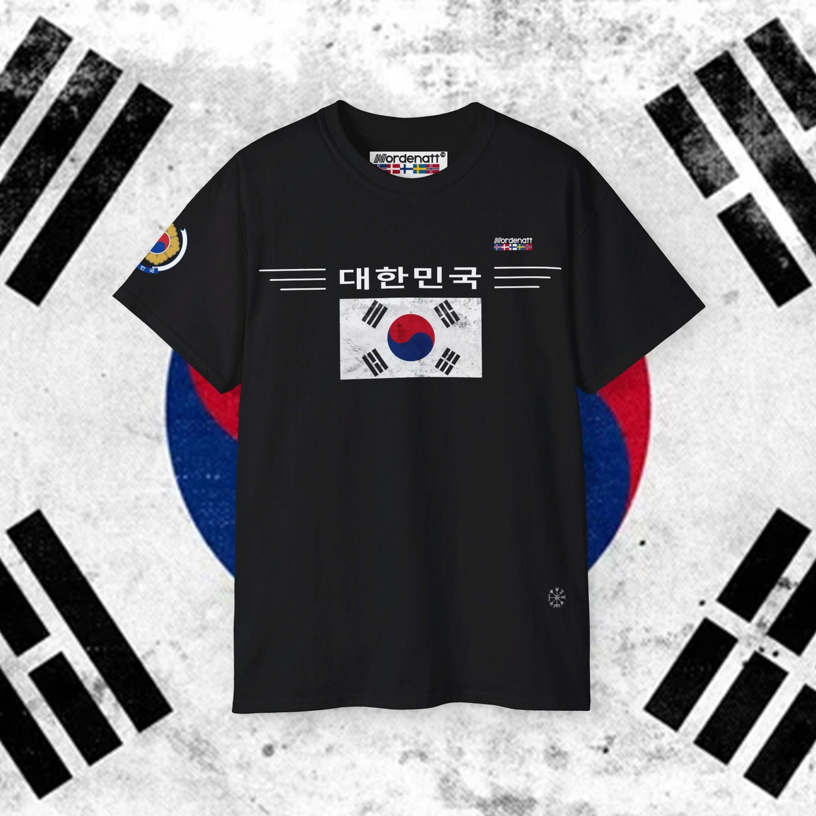 South Korea Flag Heritage Cotton T-Shirt - Nordenatt TM