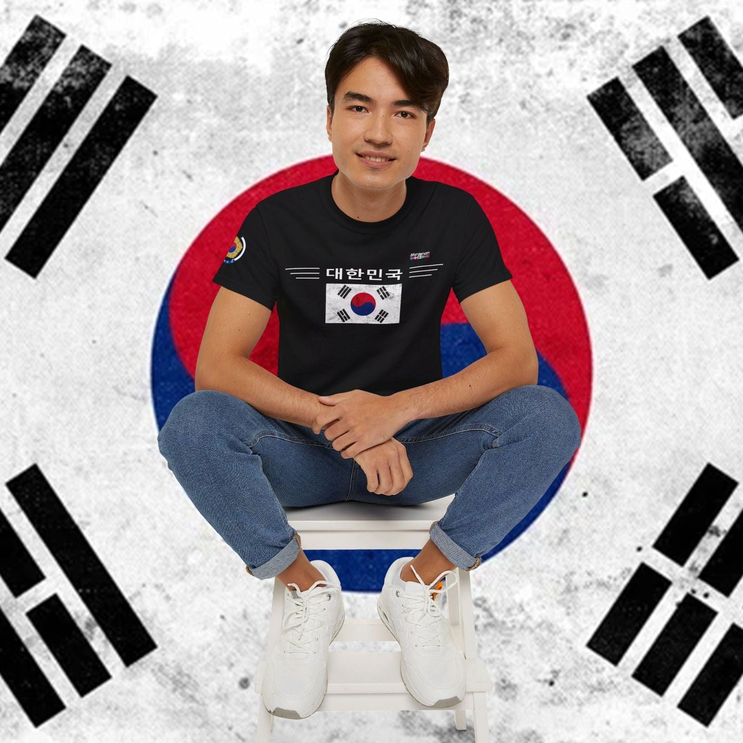 South Korea Flag Heritage Cotton T-Shirt - Nordenatt TM