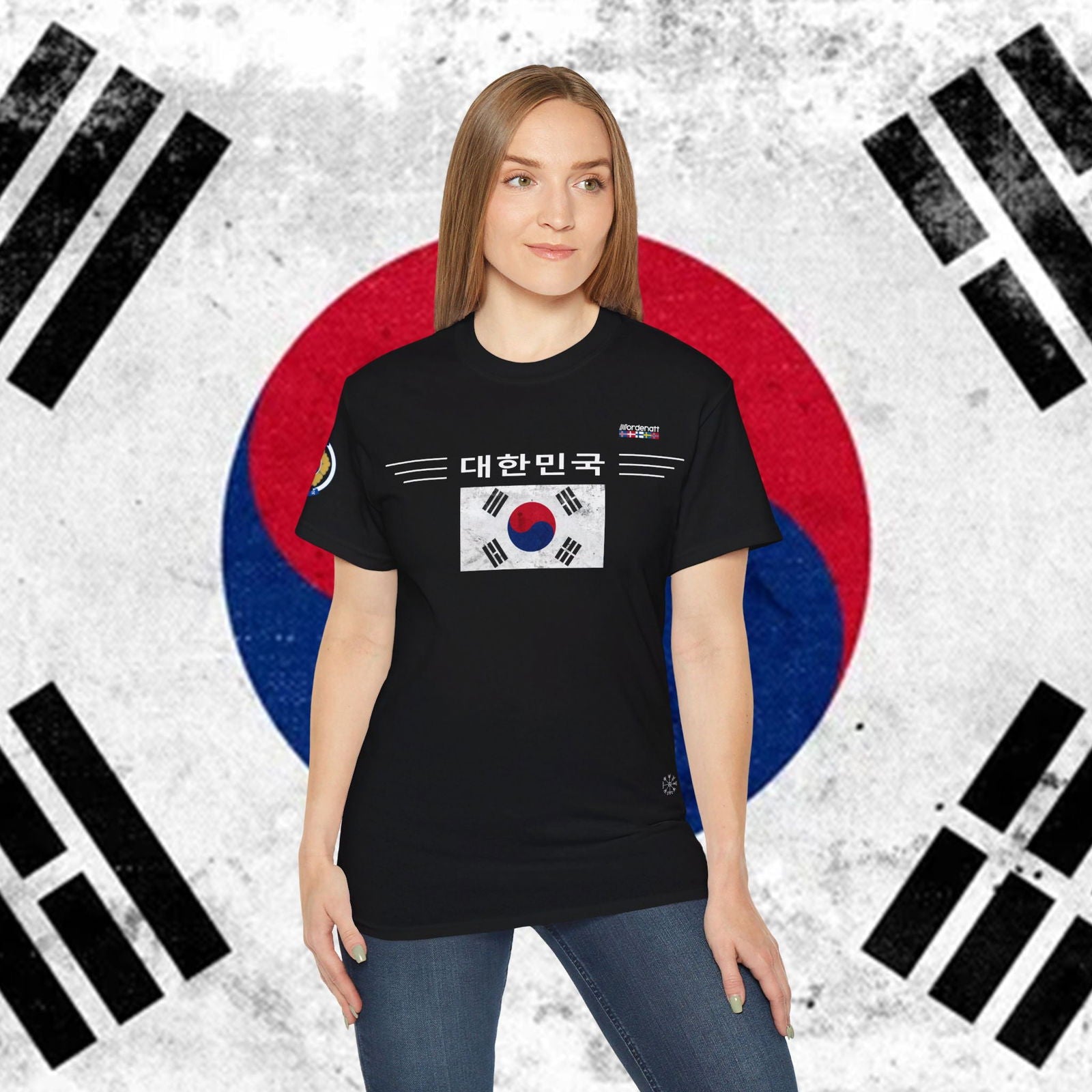 South Korea Flag Heritage Cotton T-Shirt - Nordenatt TM