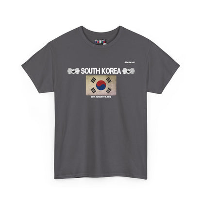 South Korea flag t-shirt in Charcoal — premium cotton, Nordenatt