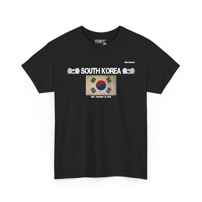 South Korea flag t-shirt in Black — premium cotton, Nordenatt