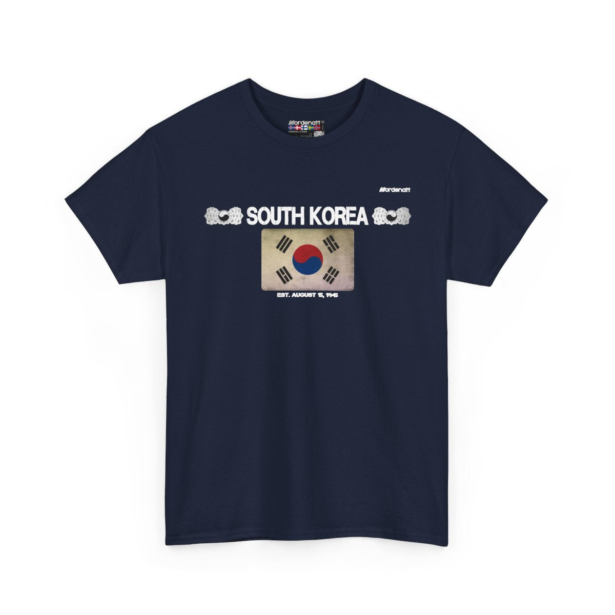 South Korea flag t-shirt in Navy — premium cotton, Nordenatt