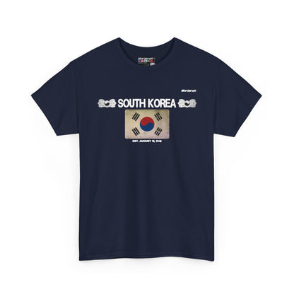 South Korea flag t-shirt in Navy — premium cotton, Nordenatt