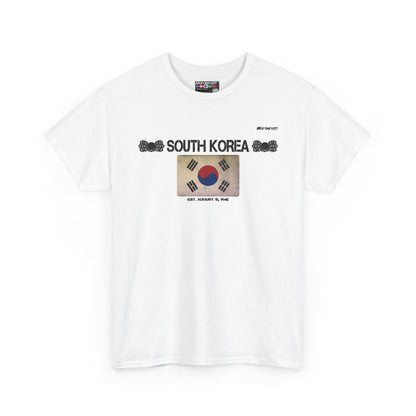 South Korea flag t-shirt in White — premium cotton, Nordenatt
