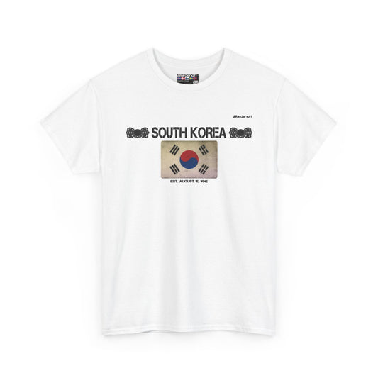 South Korea flag t-shirt in White — premium cotton, Nordenatt
