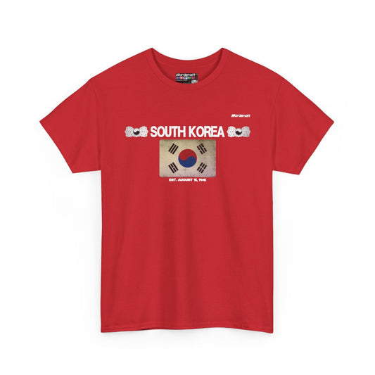 South Korea flag t-shirt in Red — premium cotton, Nordenatt