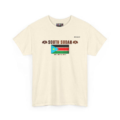 South Sudan flag t-shirt in Natural — premium cotton, Nordenatt