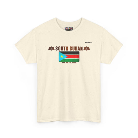 South Sudan flag t-shirt in Natural — premium cotton, Nordenatt
