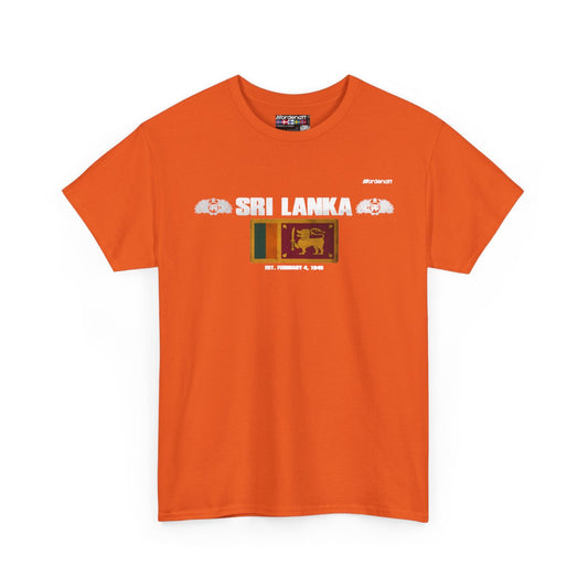 Sri Lanka flag t-shirt in Orange — premium cotton, Nordenatt