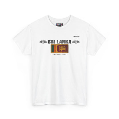 Sri Lanka flag t-shirt in White — premium cotton, Nordenatt