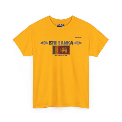 Sri Lanka flag t-shirt in Gold — premium cotton, Nordenatt