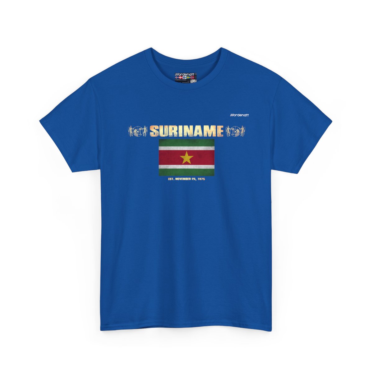 Suriname flag t-shirt in Royal — premium cotton, Nordenatt
