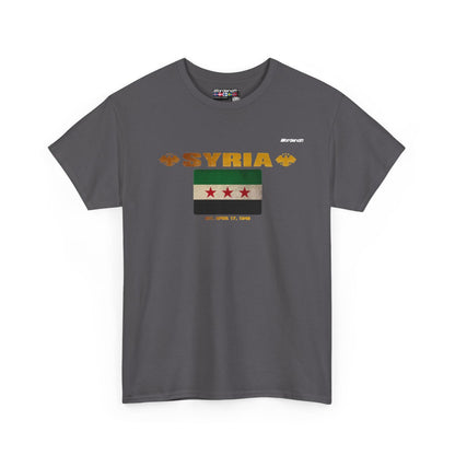 Syria flag t-shirt in Charcoal — premium cotton, Nordenatt