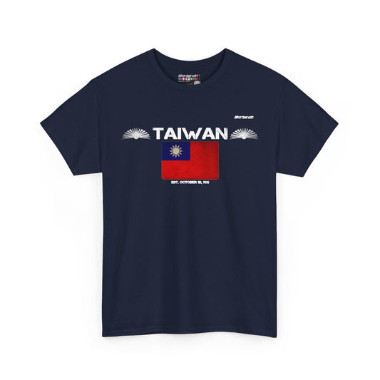 Taiwan flag t-shirt in Navy — premium cotton, Nordenatt