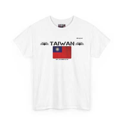 Taiwan flag t-shirt in White — premium cotton, Nordenatt