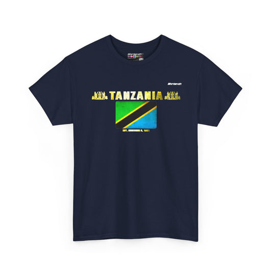 Tanzania flag t-shirt in Navy — premium cotton, Nordenatt