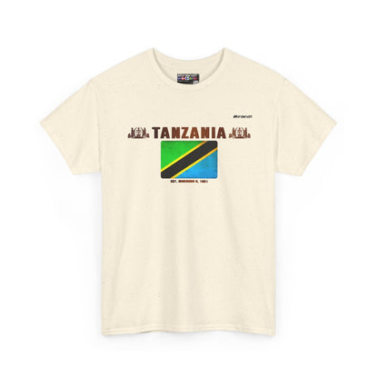 Tanzania flag t-shirt in Natural — premium cotton, Nordenatt