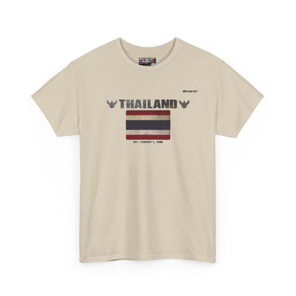 Thailand flag t-shirt in Sand — premium cotton, Nordenatt