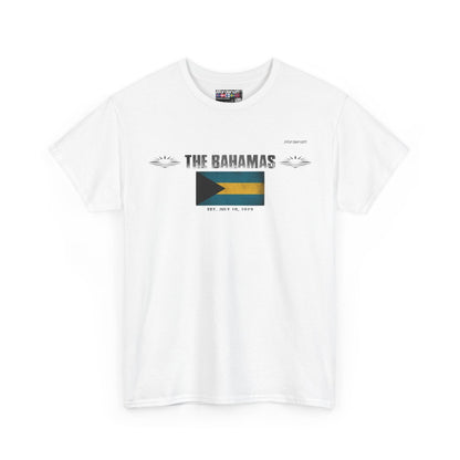 The Bahamas flag t-shirt in White — premium cotton, Nordenatt