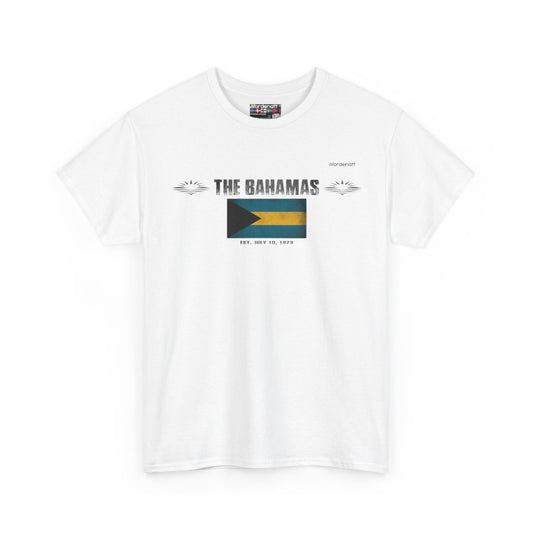The Bahamas flag t-shirt in White — premium cotton, Nordenatt