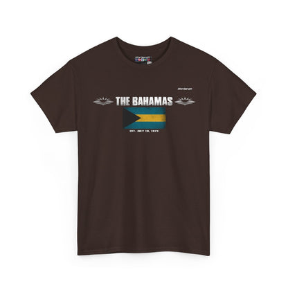 The Bahamas flag t-shirt in Dark Chocolate — premium cotton, Nordenatt