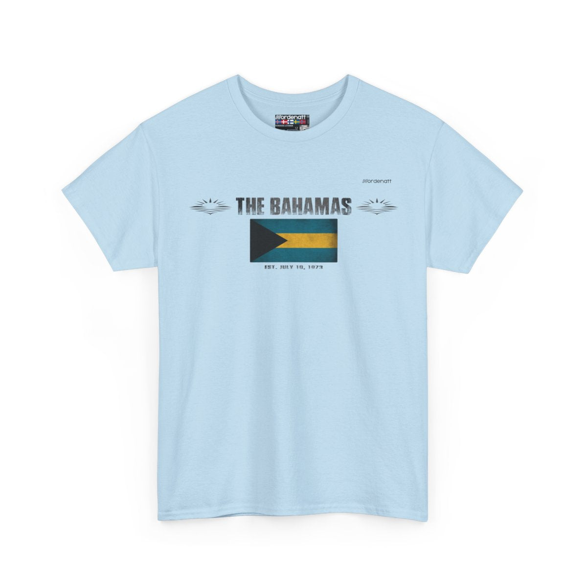 The Bahamas flag t-shirt in Light Blue — premium cotton, Nordenatt