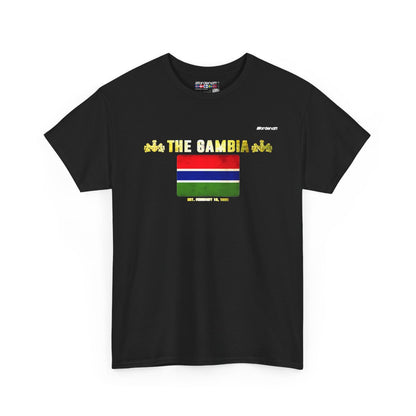 The Gambia flag t-shirt in Black — premium cotton, Nordenatt