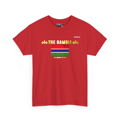 The Gambia flag t-shirt in Red — premium cotton, Nordenatt