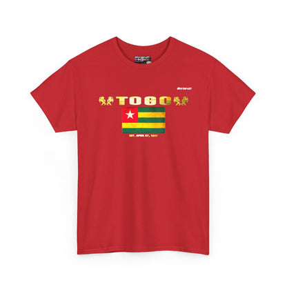 Togo flag t-shirt in Red — premium cotton, Nordenatt