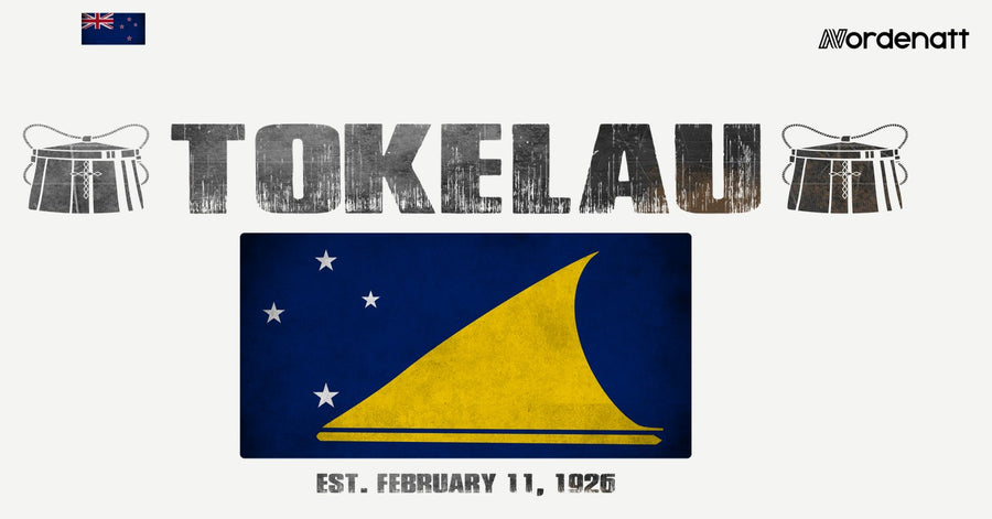 Tokelau design preview: flag, date and emblem inspiration printed on light t-shirts (Nordenatt)