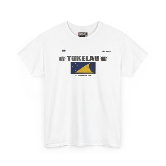 Tokelau flag t-shirt in White — premium cotton, Nordenatt