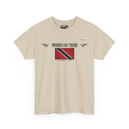 Trinidad And Tobago flag t-shirt in Sand — premium cotton, Nordenatt