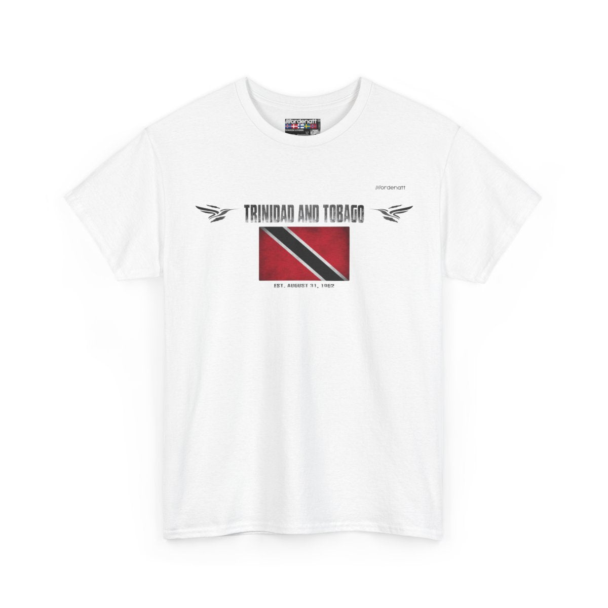 Trinidad And Tobago flag t-shirt in White — premium cotton, Nordenatt