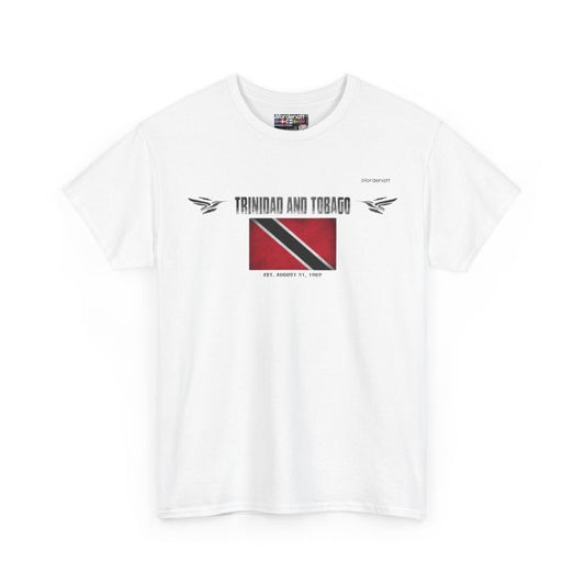 Trinidad And Tobago flag t-shirt in White — premium cotton, Nordenatt