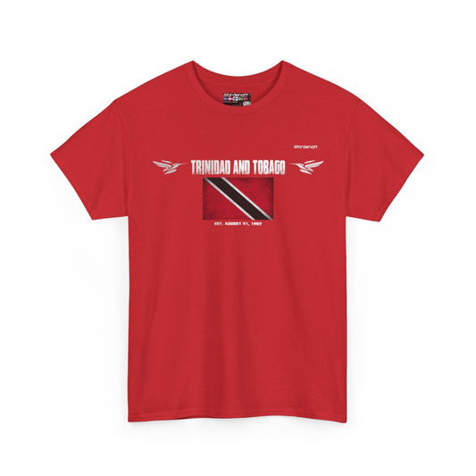 Trinidad And Tobago flag t-shirt in Red — premium cotton, Nordenatt