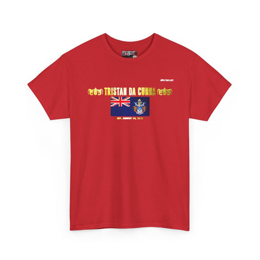 Tristan da Cunha flag t-shirt in Red — premium cotton, Nordenatt