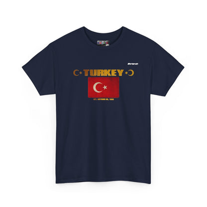 Turkey flag t-shirt in Navy — premium cotton, Nordenatt