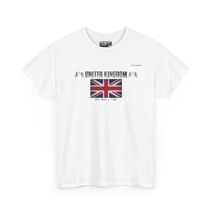 United Kingdom flag t-shirt in White — premium cotton, Nordenatt